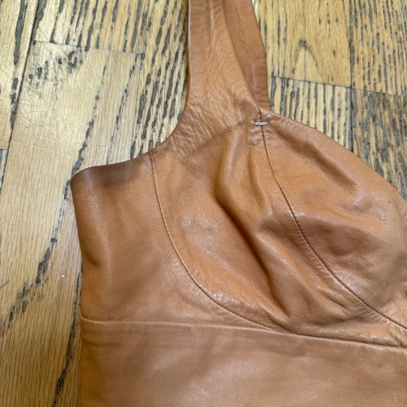 H&M Conscious Leather Corset Crop Top Bralette size XS - Picture 7 of 7